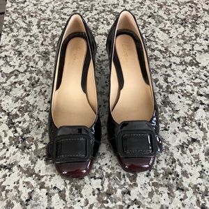 Cole Haan Size 8B Patent Leather Burgundy Shoes Heels